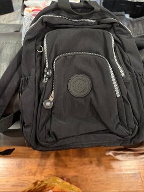 Classic Black Everyday Backpack with Front Pockets